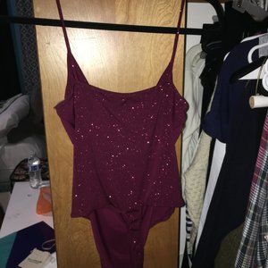 Red Sparkly Bodysuit